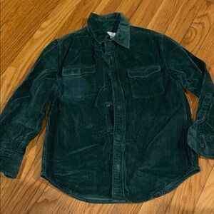 Crewcuts Green Corduroy Button Down Shirt